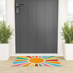 Retro Sunrise: Rainbow Edition Welcome Mat Gallery Image 3
