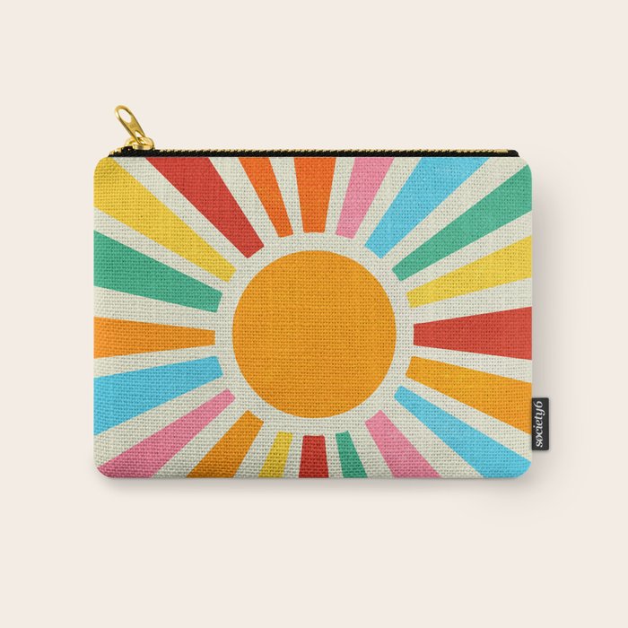 Retro Sunrise: Rainbow Edition Carry All Pouch Gallery Image 1