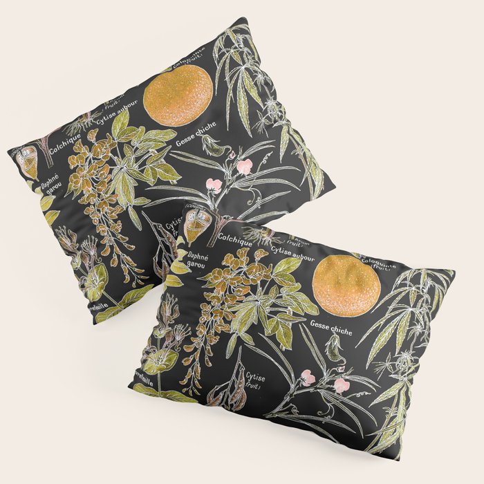 Adolphe Millot - Plantes dangereuses B (dangerous plants B) Pillow Sham Gallery Image 3