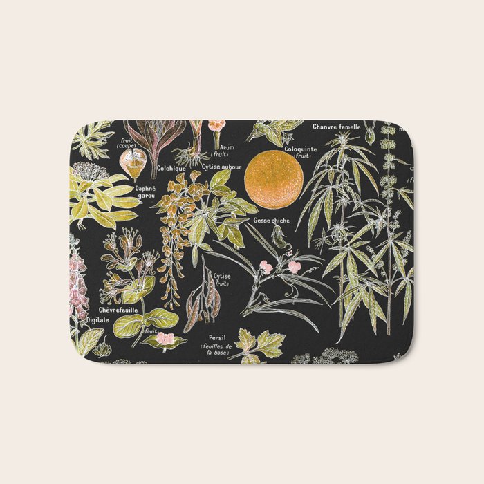 Adolphe Millot - Plantes dangereuses B (dangerous plants B) Bath Mat Gallery Image 1