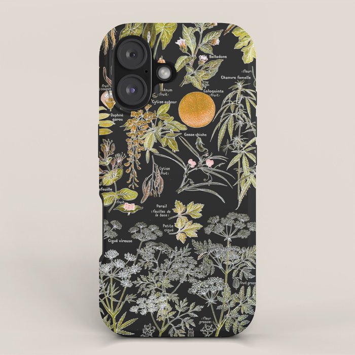Adolphe Millot - Plantes dangereuses B (dangerous plants B) iPhone Case Gallery Image 1