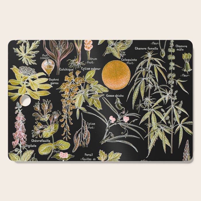 Adolphe Millot - Plantes dangereuses B (dangerous plants B) Cutting Board Gallery Image 1