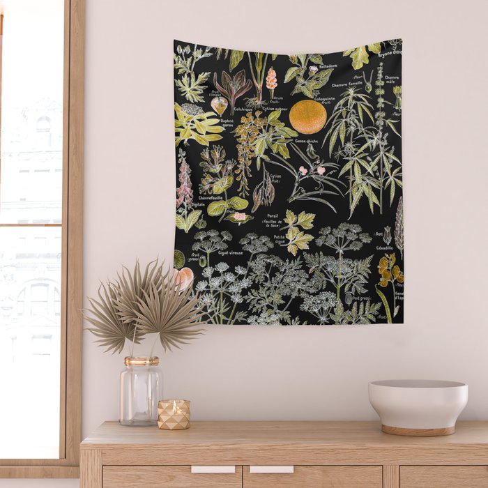 Adolphe Millot - Plantes dangereuses B (dangerous plants B) Wall Tapestry Gallery Image 2