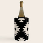Southwestern Pattern 542 Black and Linen White Wine Chiller Gallery Image 1