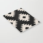 Southwestern Pattern 542 Black and Linen White Notebook Gallery Image 3