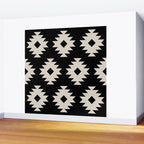 Southwestern Pattern 542 Black and Linen White Wall Mural Gallery Image 2