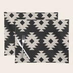Southwestern Pattern 542 Black and Linen White Placemat Gallery Image 1