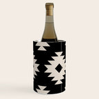 Southwestern Pattern 542 Black and Linen White Wine Chiller Gallery Image 2