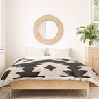 Southwestern Pattern 542 Black and Linen White Duvet Cover Gallery Image 3