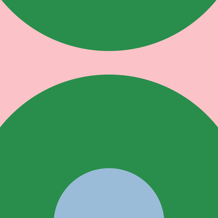 Bold Minimal Double Arch Pattern in Pink, Green, and Pastel Blue Coffee Mug Gallery Image 2