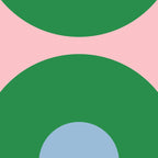 Bold Minimal Double Arch Pattern in Pink, Green, and Pastel Blue Coffee Mug Gallery Image 2