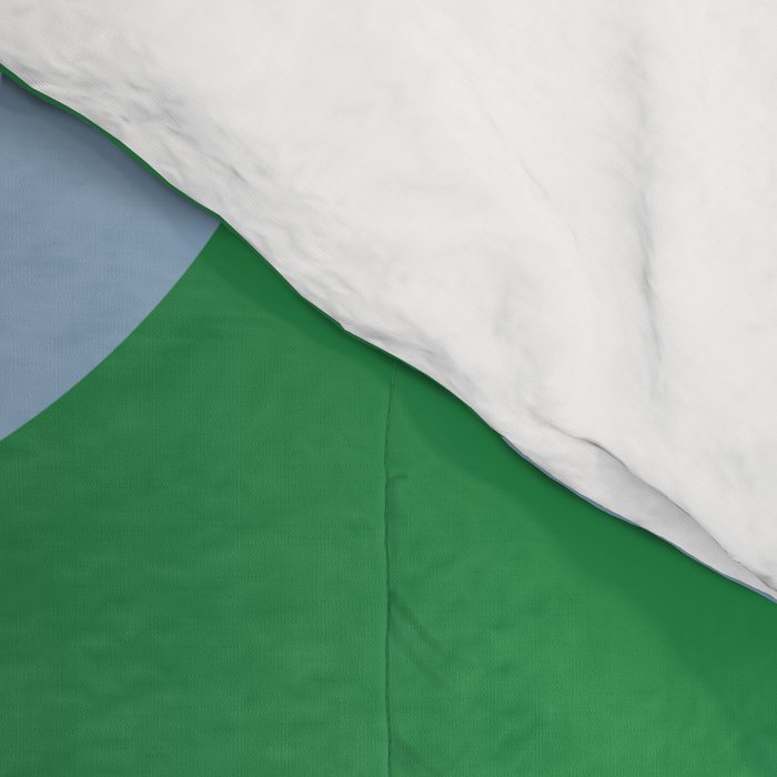 Bold Minimal Double Arch Pattern in Pink, Green, and Pastel Blue Comforter Gallery Image 4