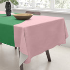 Bold Minimal Double Arch Pattern in Pink, Green, and Pastel Blue Tablecloth Gallery Image 3