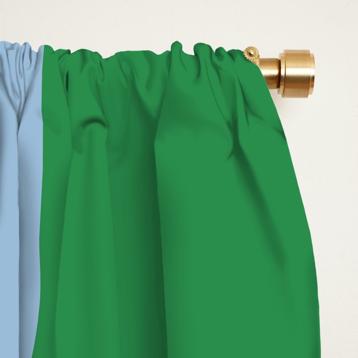 Bold Minimal Double Arch Pattern in Pink, Green, and Pastel Blue Window Curtain Gallery Image 2