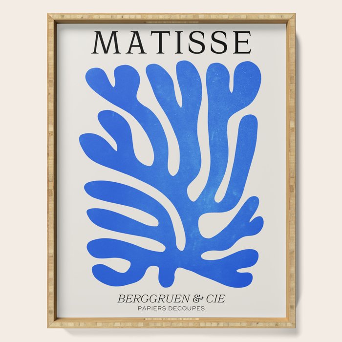 Marseille Blue: Matisse Color Paper Cutouts 03 Serving Tray Gallery Image 1