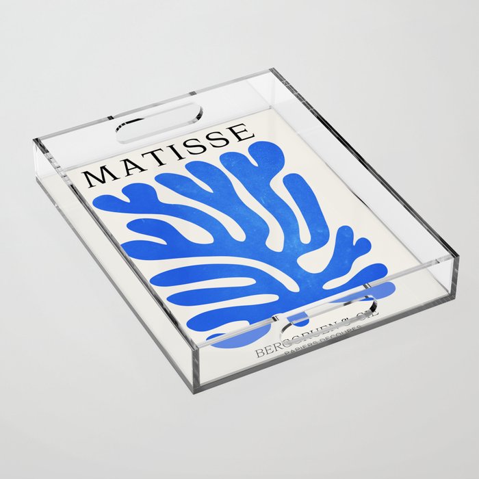 Marseille Blue: Matisse Color Paper Cutouts 03 Acrylic Tray Gallery Image 1