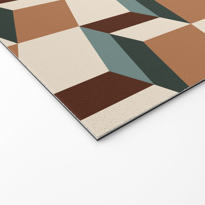 Cuboid Geometric Abstract Shapes Pattern VIII Welcome Mat Gallery Image 2