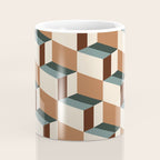 Cuboid Geometric Abstract Shapes Pattern VIII Coffee Mug Gallery Image 4