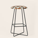 Cuboid Geometric Abstract Shapes Pattern VIII Stool Gallery Image 1