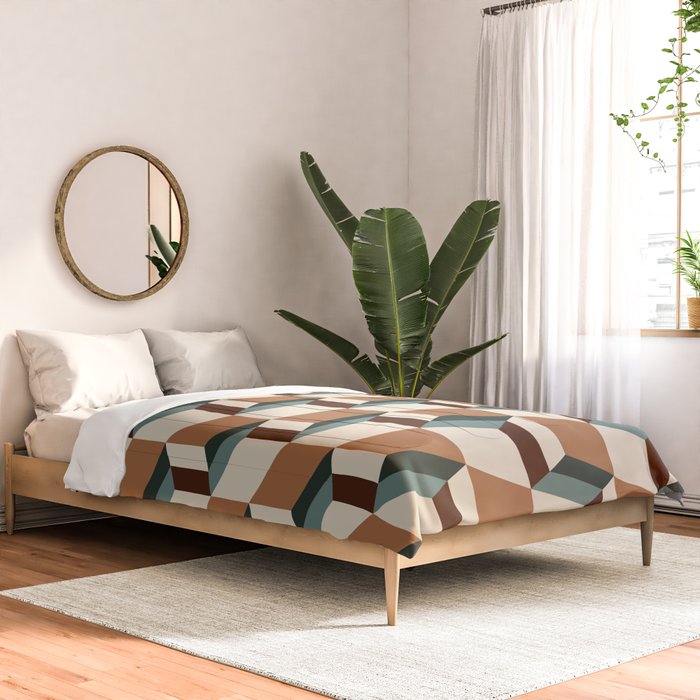 Cuboid Geometric Abstract Shapes Pattern VIII Comforter Gallery Image 2