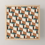 Cuboid Geometric Abstract Shapes Pattern VIII Mini Art Print Gallery Image 1