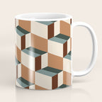 Cuboid Geometric Abstract Shapes Pattern VIII Coffee Mug Gallery Image 1
