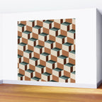 Cuboid Geometric Abstract Shapes Pattern VIII Wall Mural Gallery Image 2
