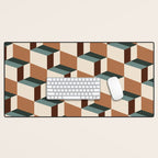 Cuboid Geometric Abstract Shapes Pattern VIII Desk Mat Gallery Image 1