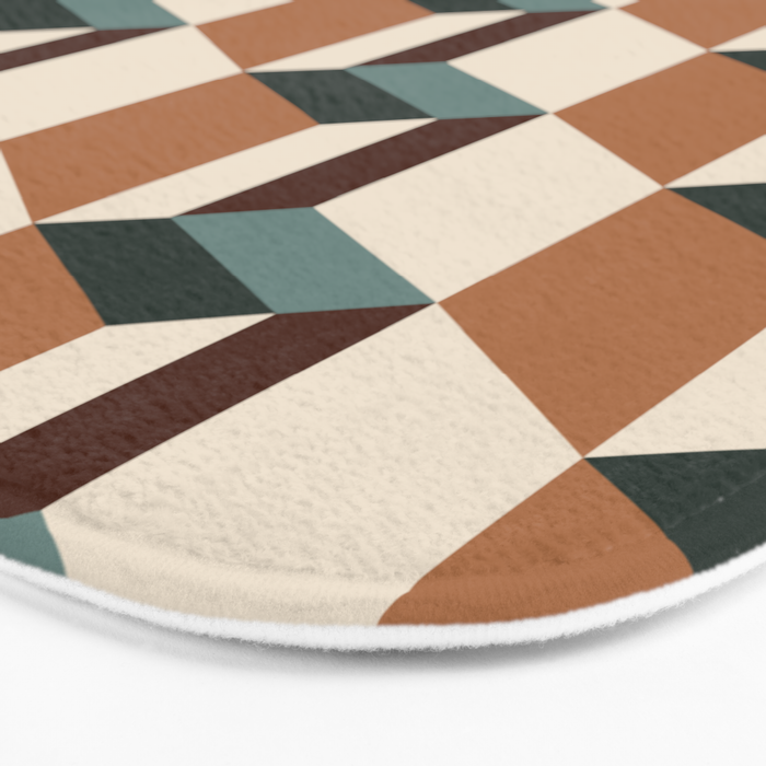 Cuboid Geometric Abstract Shapes Pattern VIII Bath Mat Gallery Image 3