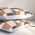 Cuboid Geometric Abstract Shapes Pattern VIII Pillow Sham Gallery Image 3