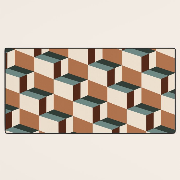 Cuboid Geometric Abstract Shapes Pattern VIII Desk Mat Gallery Image 3
