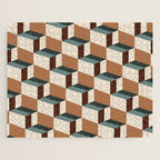 Cuboid Geometric Abstract Shapes Pattern VIII Jigsaw Puzzle Gallery Image 1