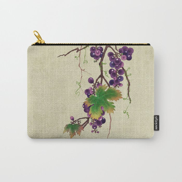 Minhwa : Grapevine Type (Korean traditional/folk art) Carry All Pouch Gallery Image 1