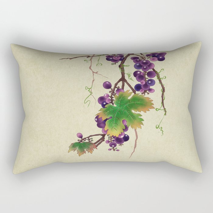 Minhwa : Grapevine Type (Korean traditional/folk art) Rectangular Pillow Gallery Image 1