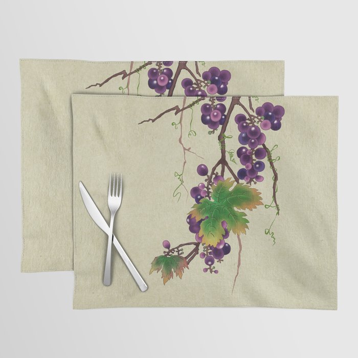 Minhwa : Grapevine Type (Korean traditional/folk art) Placemat Gallery Image 1