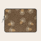 Whimsical Florals / Orange & Brown Laptop Sleeve Gallery Image 1