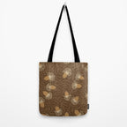 Whimsical Florals / Orange & Brown Tote Bag Gallery Image 2