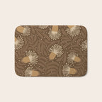Whimsical Florals / Orange & Brown Bath Mat Gallery Image 1