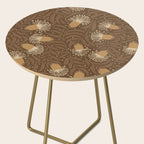 Whimsical Florals / Orange & Brown Side Table Gallery Image 2