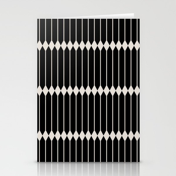 Minimal Geometric Pattern II - Black Stationery Card Gallery Image 2