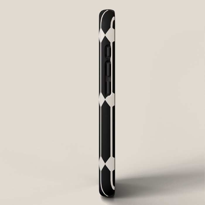 Minimal Geometric Pattern II - Black iPhone Case Gallery Image 2