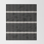 Minimal Geometric Pattern II - Black Throw Blanket Gallery Image 2