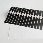 Minimal Geometric Pattern II - Black Wrapping Paper Gallery Image 2
