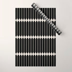 Minimal Geometric Pattern II - Black Wrapping Paper Gallery Image 1