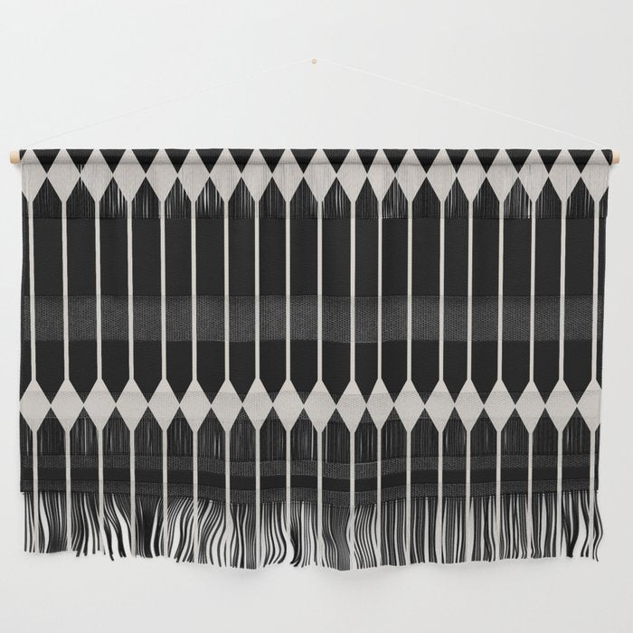 Minimal Geometric Pattern II - Black Wall Hanging Gallery Image 1