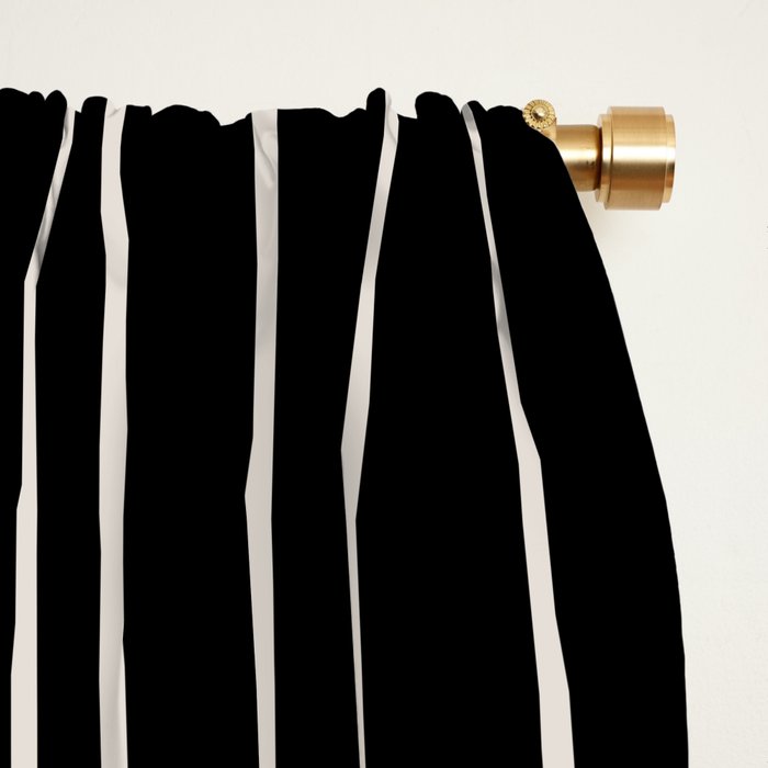 Minimal Geometric Pattern II - Black Window Curtain Gallery Image 2