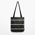 Minimal Geometric Pattern II - Black Tote Bag Gallery Image 2