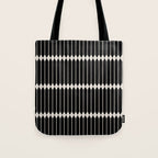 Minimal Geometric Pattern II - Black Tote Bag Gallery Image 1