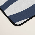 Mid-Century Modern Fish Pattern in Nautical Navy Blue and White Desk Mat Gallery Image 4