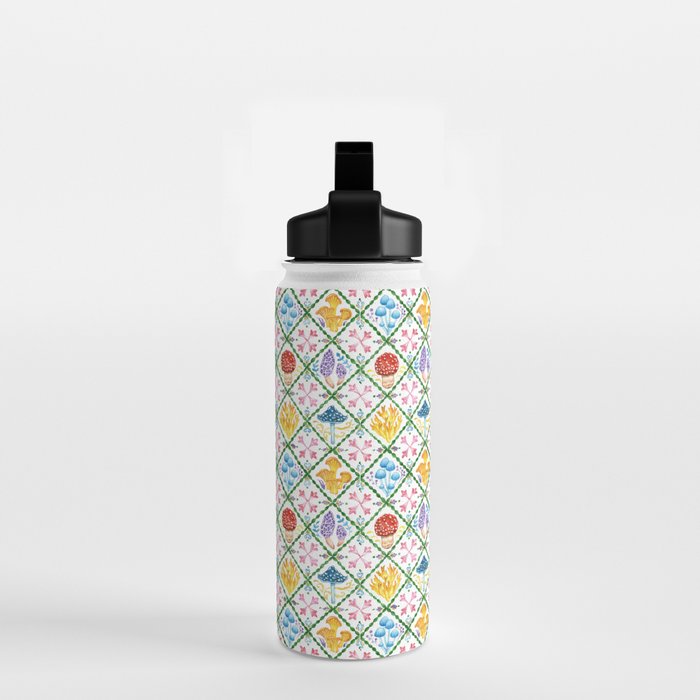 Decorative mushrooms pattern Water Bottle Gallery Image 2